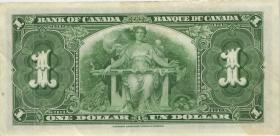 Canada P.058d 1 Dollar 1937 (3+) 