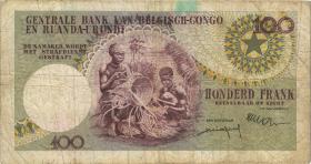 Belgisch-Kongo / Belgian Congo P.33b 100 Francs 1.3.1957 (3-) 