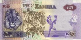 Sambia / Zambia P.50b 5 Kwacha 2014 (1) 