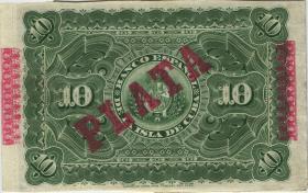 Kuba / Cuba P.049d 10 Pesos 1896 PLATA (1/1-) 