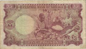 Nigeria P.13a 5 Pounds (1968) (3) 