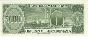 Bolivien / Bolivia P.170 50.000 Pesos Bolivianos 1984 A (1) 