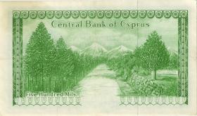 Zypern / Cyprus P.42c 500 Mils 1.9.1979 (3) 