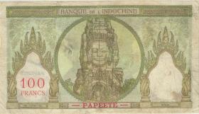 Tahiti P.14d 100 Francs (1939-65) Bank Indochina (3) 