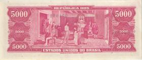 Brasilien / Brazil P.182a 5000 Cruzeiros (1964) (2+) 