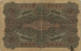 R.900: Deutsch-Ostafrika 5 Rupien 1905 No.24900 (3-) 