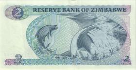 Zimbabwe P.001b 2 Dollars 1983 (2) 