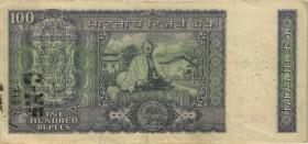 Indien / India P.070a 100 Rupien (1969-1970) Gedenkbanknote (3-) 