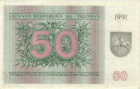 Litauen / Lithuania P.37b 50 (Talonas) 1991 (1/1-) 