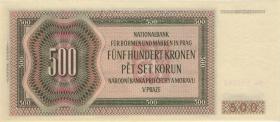 R.565e: Böhmen & Mähren 500 Kronen 1942 Da (1) Specimen II. Auflage 
