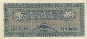 Bangladesch / Bangladesh P.08 10 Taka (1972) (2+) 