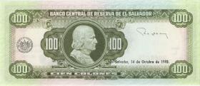 El Salvador P.137a 100 Colones 1983 (1) 