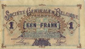R.433b: Besetzung Belgien 1 Franc 8.6.1918 (3+) 