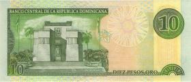 Dom. Republik/Dominican Republic P.159 10 Pesos Oro 2000 (1) 