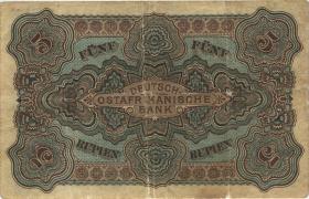 R.900: Deutsch-Ostafrika 5 Rupien 1905 No.14791 (3-) 