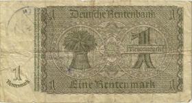 R.166f: 1 Rentenmark 1937 (3-) Gemeindestempel Luxemburg 