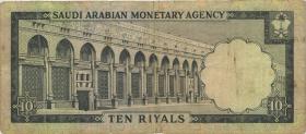Saudi-Arabien / Saudi Arabia P.13 10 Riyals (1968) (3-) 