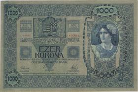 Österreich / Austria P.058 1000 Kronen 1902 (1919) (2+) 