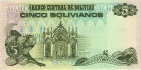 Bolivien / Bolivia P.203b 5 Bolivianos (1998) Serie B (1) 
