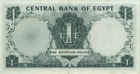 Ägypten / Egypt P.37b 1 Pound 1966 (1) 