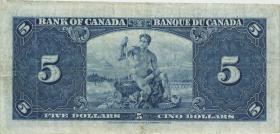 Canada P.060b 5 Dollars 1937 (3) 