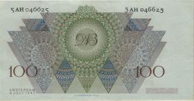 Niederlande / Netherlands P.082 100 Gulden 1947 (2+) 