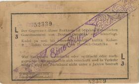 R.929e: 1 Rupie 1916 L3 Abklatsch Buschnote (2) 