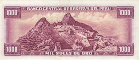 Peru P.105b 1000 Soles de Oro 1971 (2) 