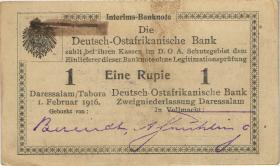 R.929u: Deutsch-Ostafrika 1 Rupie 1916 T3 (2) Datumszeile 