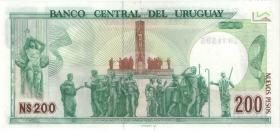 Uruguay P.066 200 Nuevos Pesos 1986 (1) 