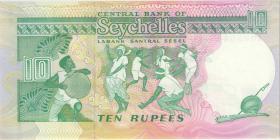 Seychellen / Seychelles P.32 10 Rupien (1989) A 003644 (1) 