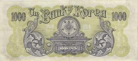 Südkorea / South Korea P.22a 1000 Hwan 1957 (3+) 