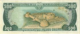 Dom. Republik/Dominican Republic P.137a 500 Pesos Oro 1991 (3+) 