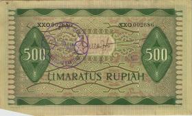 Indonesien / Indonesia P.047 500 Rupien 1952 mit Stempel (3) 