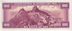 Peru P.098 1000 Soles de Oro 1968 (2/1) 