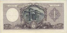 Argentinien / Argentina P.260b 1 Peso (1952) Gedenkbanknote (2) 