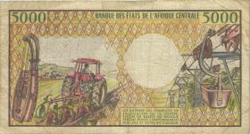 Kamerun / Cameroun P.22b 5000 Francs (1990) (3-) 