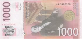 Serbien / Serbia P.52a 1000 Dinara 2006 AA 000 (1) 
