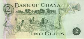 Ghana P.14b 2 Cedis 1972 (1) 
