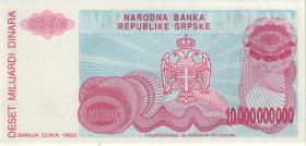 Bosnien & Herzegowina / Bosnia P.159 10 Mrd. Dinara 1993 ohne Nummer (1) 