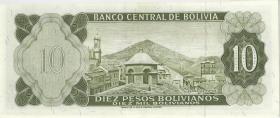 Bolivien / Bolivia P.154a 10 Pesos Bolivianos 1962 (2) 