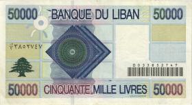 Libanon / Lebanon P.82 50.000 Livres 2001 (3+) 