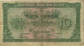 Belgien / Belgium P.122 10 Francs = 2 Belgas 1943 (4) 