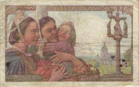 Frankreich / France P.100 20 Francs 1942-1950 (3) 