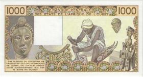 West-Afr.Staaten/West African States P.707Kd 1000 Francs 1984 (1) 