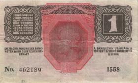 Österreich / Austria P.049 1 Krone 1917 (1919) (3) 