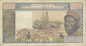 West-Afr.Staaten/West African States P.108Ar 5.000 Francs 1991 (3) 