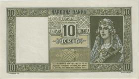 Jugoslawien / Yugoslavia P.035 10 Dinara 1939 (1) 