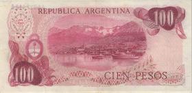 Argentinien / Argentina P.291 100 Pesos (1971-73) (2+) 