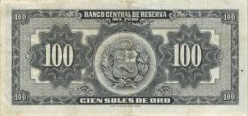 Peru P.079a 100 Soles 1956 (3) 